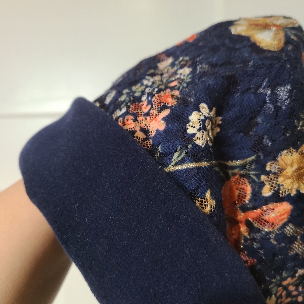 Blue Velvet & Lace Hat - Picture 3 of 8